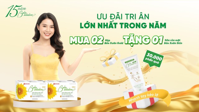 Bảo Xuân - tri ân phái đẹp với ưu đãi đặc biệt nhân dịp 15 năm đồng hành- Ảnh 1. Bảo Xuân - tri ân phái đẹp với ưu đãi đặc biệt nhân dịp 15 năm đồng hành- Ảnh 1.