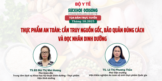 Đang Tọa đàm trực tuyến 'Thực phẩm an toàn: cần truy nguồn gốc, bảo quản đúng cách và đọc nhãn dinh dưỡng'- Ảnh 1. Đang Tọa đàm trực tuyến 'Thực phẩm an toàn: cần truy nguồn gốc, bảo quản đúng cách và đọc nhãn dinh dưỡng'- Ảnh 1.