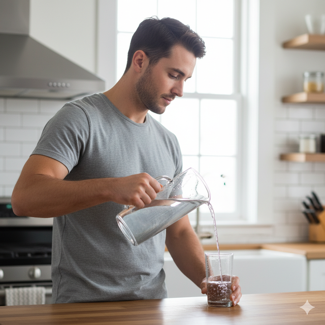 Tác dụng bất ngờ khi nam giới uống đủ nước trước 'cuộc yêu' - Ảnh 1. Tác dụng bất ngờ khi nam giới uống đủ nước trước 'cuộc yêu' - Ảnh 1.