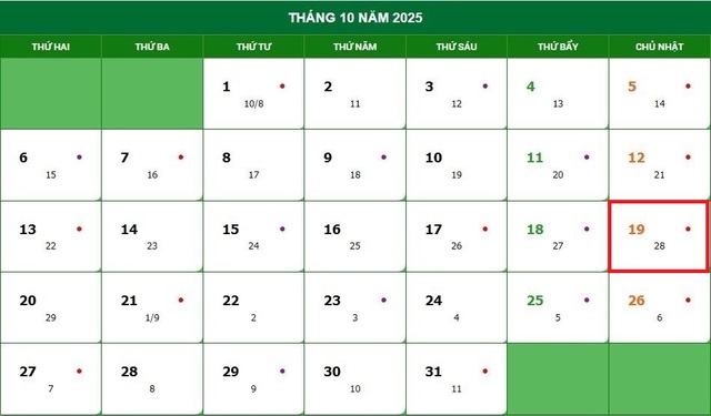 Lịch âm 19/10 - Âm lịch hôm nay 19/10 - Lịch vạn niên ngày 19/10/2025- Ảnh 1. Lịch âm 19/10 - Âm lịch hôm nay 19/10 - Lịch vạn niên ngày 19/10/2025- Ảnh 1.