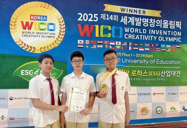 Tự hào đoàn học sinh Việt giành 2 Huy chương Vàng tại WICO 2025 và WYIIA 2025- Ảnh 1. Tự hào đoàn học sinh Việt giành 2 Huy chương Vàng tại WICO 2025 và WYIIA 2025- Ảnh 1.