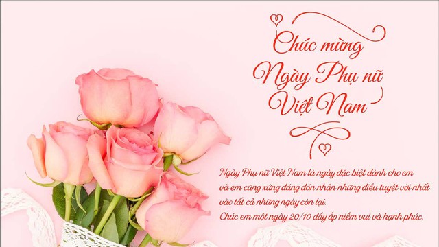 Những lời chúc ngày Phụ nữ Việt Nam 20/10 hay và ý nghĩa nhất 2025- Ảnh 1. Những lời chúc ngày Phụ nữ Việt Nam 20/10 hay và ý nghĩa nhất 2025- Ảnh 1.