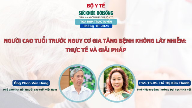 Truyền hình trực tuyến 'Người cao tuổi trước nguy cơ gia tăng bệnh không lây nhiễm: thực tế và giải pháp'- Ảnh 1. Truyền hình trực tuyến 'Người cao tuổi trước nguy cơ gia tăng bệnh không lây nhiễm: thực tế và giải pháp'- Ảnh 1.