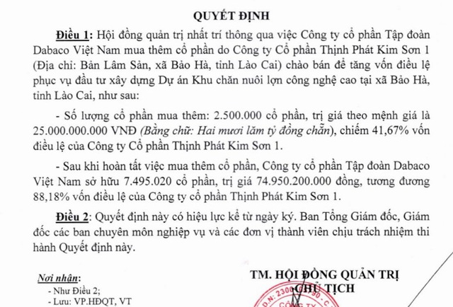 Dabaco nâng sở hữu tại Kim Sơn 1 lên 88,18%- Ảnh 2. Dabaco nâng sở hữu tại Kim Sơn 1 lên 88,18%- Ảnh 2.