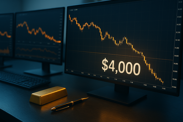 Vàng thế giới đang giằng co quyết liệt quanh mức 4.000 USD- Ảnh 1. Vàng thế giới đang giằng co quyết liệt quanh mức 4.000 USD- Ảnh 1.