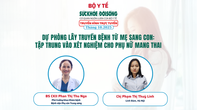 Truyền hình trực tuyến: Dự phòng lây truyền bệnh từ mẹ sang con – Tập trung vào xét nghiệm cho phụ nữ mang thai- Ảnh 1. Truyền hình trực tuyến: Dự phòng lây truyền bệnh từ mẹ sang con – Tập trung vào xét nghiệm cho phụ nữ mang thai- Ảnh 1.