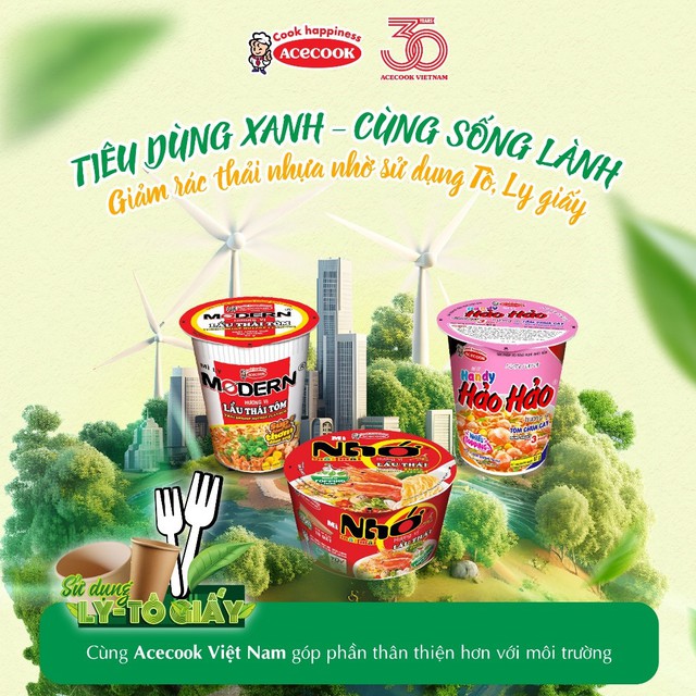 Acecook Việt Nam: ba thập kỷ bền bỉ phát triển bền vững chung tay vì một hành tinh xanh- Ảnh 2. Acecook Việt Nam: ba thập kỷ bền bỉ phát triển bền vững chung tay vì một hành tinh xanh- Ảnh 2.