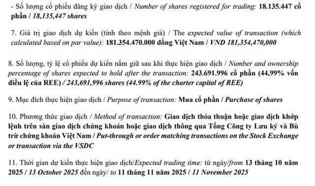 Chuyển động 'nóng' tại REE, Platium Victory PTE,Ltd tăng cổ phần- Ảnh 2. Chuyển động 'nóng' tại REE, Platium Victory PTE,Ltd tăng cổ phần- Ảnh 2.