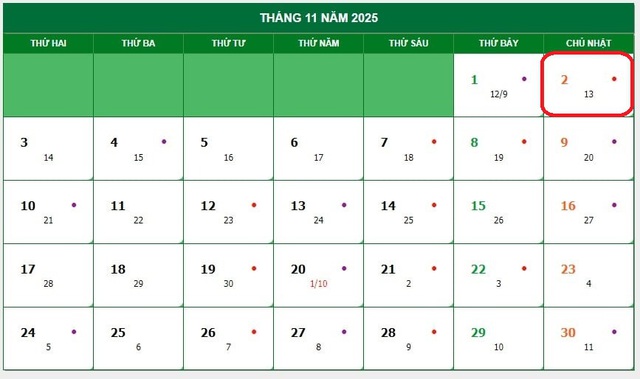Lịch âm 2/11 - Âm lịch hôm nay 2/11 - Lịch vạn niên ngày 2/11/2025- Ảnh 1.
