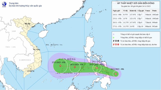 Biển Đông sắp đón bão số 15, miền Trung lại hứng mưa lớn- Ảnh 2.