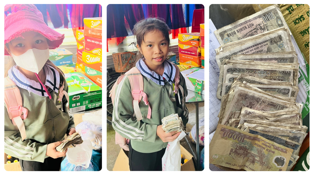 Xúc động hình ảnh cô bé mang xấp tiền lẻ gửi ủng hộ bà con vùng lũ- Ảnh 1. Xúc động hình ảnh cô bé mang xấp tiền lẻ gửi ủng hộ bà con vùng lũ- Ảnh 1.