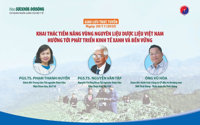 Giao lưu trực tuyến: Khai thác tiềm năng vùng nguyên liệu dược liệu Việt Nam – hướng tới phát triển kinh tế xanh và bền vững- Ảnh 3.