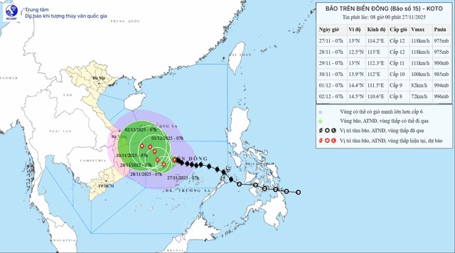 Không khí lạnh ‘chèn’ đường đi của bão số 15 thế nào?- Ảnh 2.