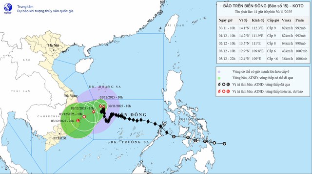 Vì sao bão số 15 gần như đứng im trên Biển Đông- Ảnh 1.