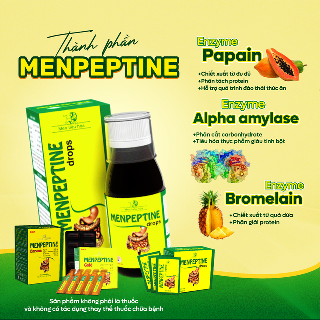 Menpeptine Enzyme - sản phẩm bán chạy nhất của Mediphar USA- Ảnh 1. Menpeptine Enzyme - sản phẩm bán chạy nhất của Mediphar USA- Ảnh 1.