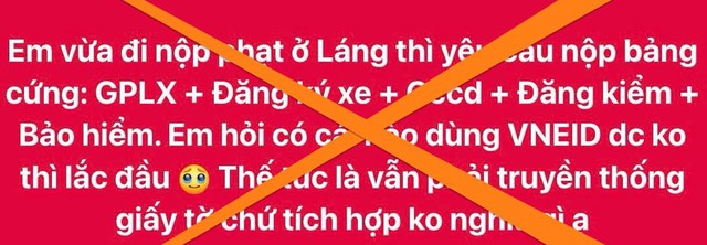 Đăng Facebook thắc mắc việc tích hợp VNeID, người đàn ông phải gỡ bài sau khi CSGT xác minh- Ảnh 2. Đăng Facebook thắc mắc việc tích hợp VNeID, người đàn ông phải gỡ bài sau khi CSGT xác minh- Ảnh 2.