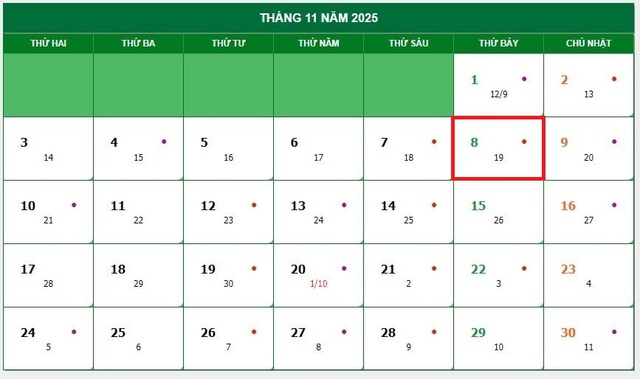 Lịch âm 8/11 - Âm lịch hôm nay 8/11 - Lịch vạn niên ngày 8/11/2025- Ảnh 1. Lịch âm 8/11 - Âm lịch hôm nay 8/11 - Lịch vạn niên ngày 8/11/2025- Ảnh 1.