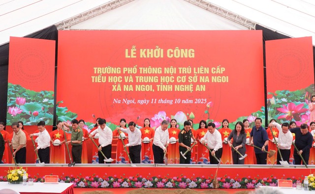 Hôm nay khởi công đồng loạt các trường phổ thông nội trú liên cấp tại các xã biên giới đất liền- Ảnh 1. Hôm nay khởi công đồng loạt các trường phổ thông nội trú liên cấp tại các xã biên giới đất liền- Ảnh 1.
