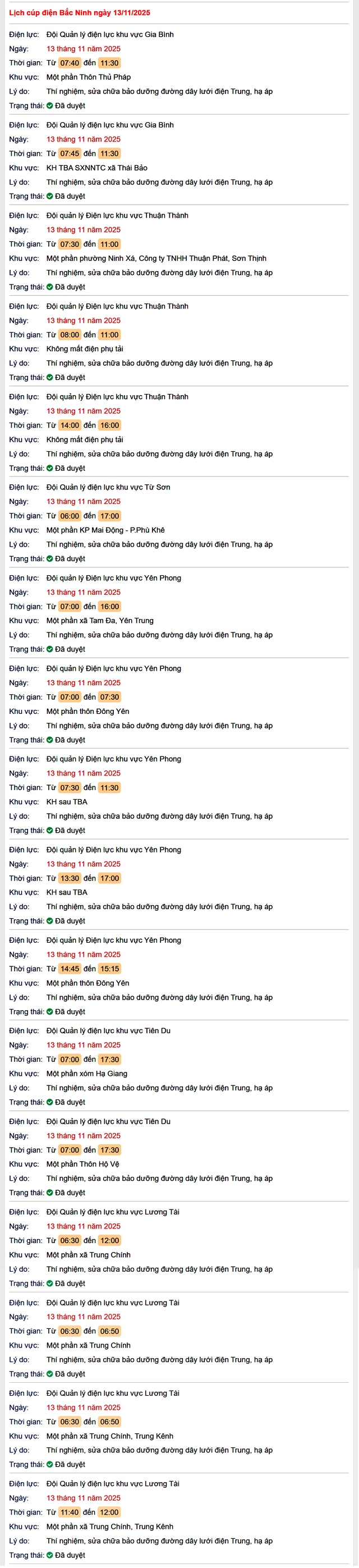 Tra cứu lịch cúp điện Vĩnh Long hôm nay Thứ 5 ngày 13/11/2025- Ảnh 1. Tra cứu lịch cúp điện Vĩnh Long hôm nay Thứ 5 ngày 13/11/2025- Ảnh 1.