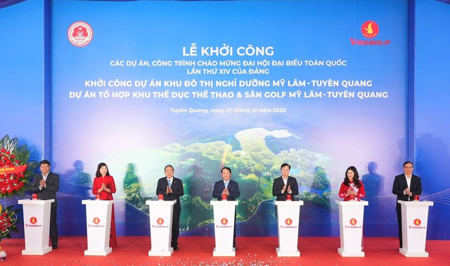 Vingroup khởi công đô thị nghỉ dưỡng suối khoáng và tổ hợp thể dục thể thao Mỹ Lâm – Tuyên Quang- Ảnh 1.
