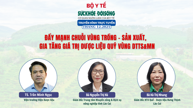 Truyền hình trực tuyến: 'Đẩy mạnh chuỗi vùng trồng – sản xuất, gia tăng giá trị dược liệu quý vùng DTTS&MN'- Ảnh 1.