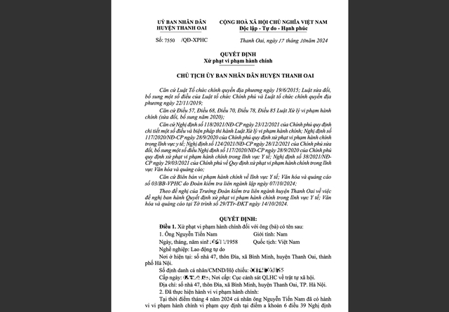 Bị xử phạt nhiều lần, cơ sở 'chữa bệnh bằng nước' ở Hà Nội vẫn quảng cáo rầm rộ- Ảnh 3.