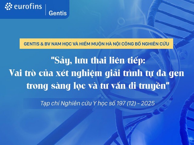 Eurofins GENTIS & BV Nam học và Hiếm muộn Hà Nội công bố nghiên cứu Sảy, lưu thai liên tiếp: Vai trò của xét nghiệm giải trình tự đa gen trong sàng lọc và tư vấn di truyền- Ảnh 1.