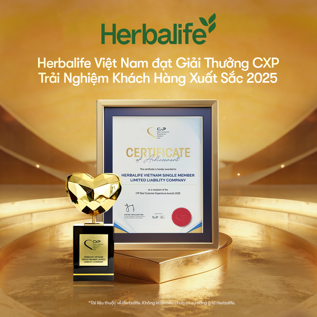 Herbalife Việt Nam đạt giải thưởng khu vực 'CXP Trải Nghiệm Khách Hàng Xuất Sắc' năm 2025- Ảnh 3.