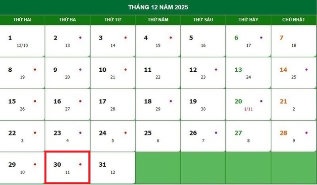 Lịch âm 30/12 - Âm lịch hôm nay 30/12 - Lịch vạn niên ngày 30/12/2025- Ảnh 1.