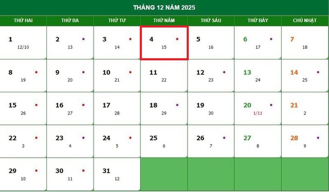 Lịch âm 4/12 - Âm lịch hôm nay 4/12 - Lịch vạn niên ngày 4/12/2025- Ảnh 1. Lịch âm 4/12 - Âm lịch hôm nay 4/12 - Lịch vạn niên ngày 4/12/2025- Ảnh 1.