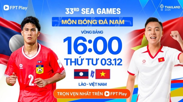 Lịch thi đấu bóng đá hôm nay ngày 3/12 - 4/12: Đội tuyển U22 Việt Nam đấu U22 Lào- Ảnh 1.