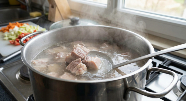 Có nên chần thịt qua nước sôi trước khi chế biến không? Chuyên gia giải đáp thói quen của 90% bà nội trợ- Ảnh 1.