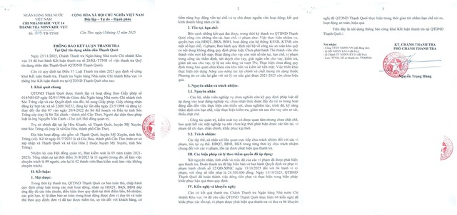 Nhiều vi phạm tại Quỹ Tín dụng Nhân dân Thạnh Quới- Ảnh 2.