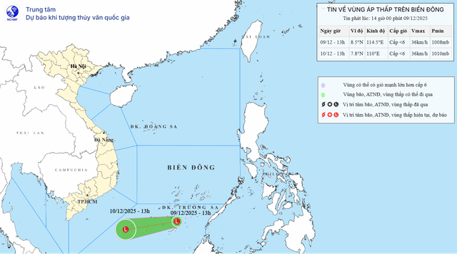 Biển Đông lại xuất hiện vùng áp thấp lạ thường- Ảnh 1.