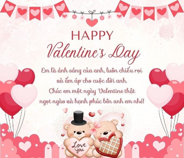 Những lời chúc ngày Valentine 14/2 hay và ý nghĩa nhất 2025- Ảnh 2.