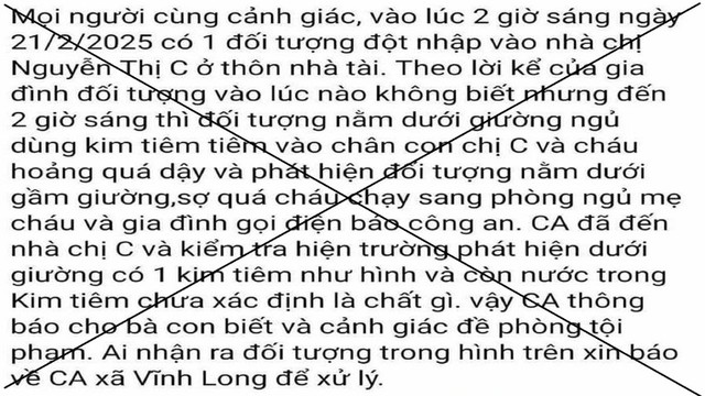 Thực hư thông tin 'người lạ trốn dưới gầm giường dùng kim tiêm chích trẻ em'- Ảnh 1.