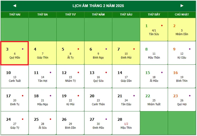 Lịch âm 4/2 - Âm lịch hôm nay 4/2 - Lịch vạn niên ngày 4/2/2025- Ảnh 1.