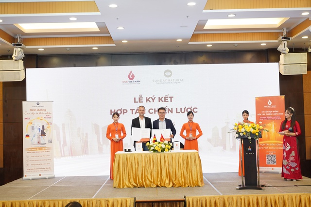 Lễ ký kết hợp tác chiến lược giữa Tập đoàn Sunday Natural và Công ty Cổ phần DGK Việt Nam- Ảnh 1. Lễ ký kết hợp tác chiến lược giữa Tập đoàn Sunday Natural và Công ty Cổ phần DGK Việt Nam- Ảnh 1.
