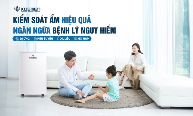 Máy hút ẩm Kosmen - đồng hành bảo vệ sức khỏe và không gian sống gia đình bạn- Ảnh 1. Máy hút ẩm Kosmen - đồng hành bảo vệ sức khỏe và không gian sống gia đình bạn- Ảnh 1.