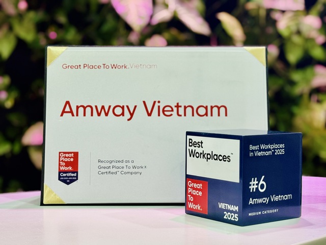 Amway đứng top 6 nơi làm việc xuất sắc hàng đầu Việt Nam 2025- Ảnh 1. Amway đứng top 6 nơi làm việc xuất sắc hàng đầu Việt Nam 2025- Ảnh 1.