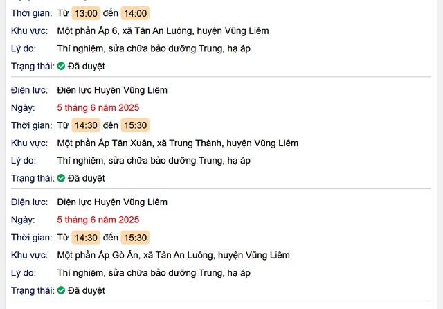 Tra cứu lịch cúp điện hôm nay Thứ 5 ngày 5/6/2025 tại Vĩnh Long- Ảnh 2.