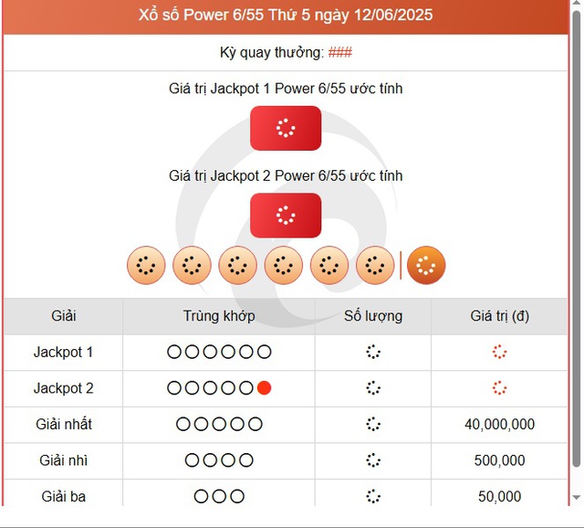 Kết quả xổ số Vietlott hôm nay 12/6/2025 - Vietlott 12/6 - Xổ số Power 6/55 ngày 12/6- Ảnh 1.