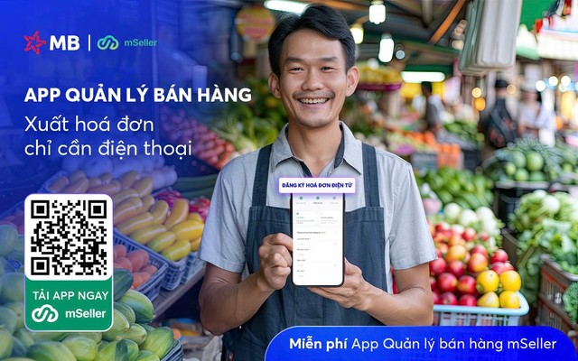 MB tặng miễn phí app quản lý bán hàng, xuất hóa đơn điện tử chỉ cần điện thoại- Ảnh 1. MB tặng miễn phí app quản lý bán hàng, xuất hóa đơn điện tử chỉ cần điện thoại- Ảnh 1.