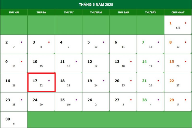 Lịch âm 17/6 - Âm lịch hôm nay 17/6 - Lịch vạn niên ngày 17/6/2025- Ảnh 1. Lịch âm 17/6 - Âm lịch hôm nay 17/6 - Lịch vạn niên ngày 17/6/2025- Ảnh 1.