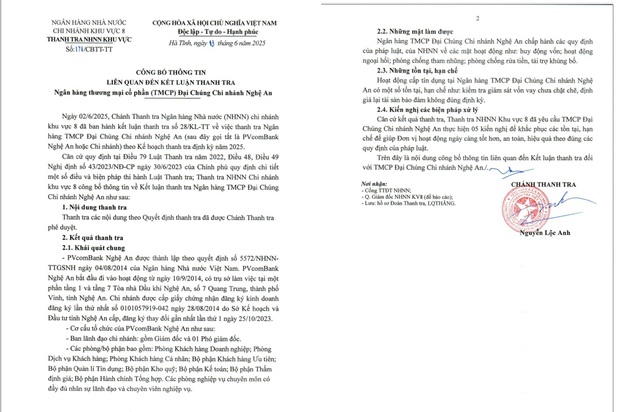 Ngân hàng Nhà nước yêu cầu PVcomBank Nghệ An khắc phục các tồn tại, hạn chế- Ảnh 2. Ngân hàng Nhà nước yêu cầu PVcomBank Nghệ An khắc phục các tồn tại, hạn chế- Ảnh 2.