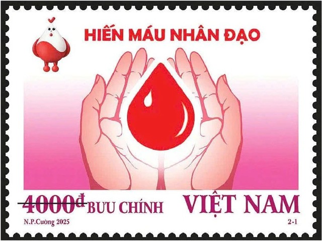 Lần đầu tiên phát hành bộ tem về chủ đề hiến máu nhân đạo- Ảnh 1. Lần đầu tiên phát hành bộ tem về chủ đề hiến máu nhân đạo- Ảnh 1.
