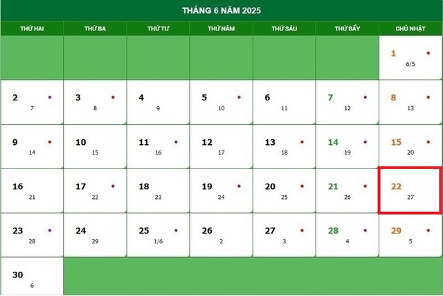 Lịch âm 22/6 - Âm lịch hôm nay 22/6 - Lịch vạn niên ngày 22/6/2025- Ảnh 1. Lịch âm 22/6 - Âm lịch hôm nay 22/6 - Lịch vạn niên ngày 22/6/2025- Ảnh 1.