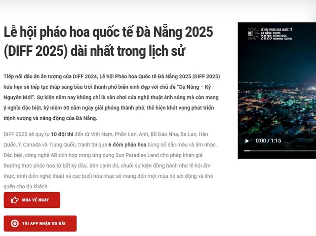 Cảnh báo lừa đảo bán vé xem Lễ hội Pháo hoa quốc tế Đà Nẵng- Ảnh 1. Cảnh báo lừa đảo bán vé xem Lễ hội Pháo hoa quốc tế Đà Nẵng- Ảnh 1.