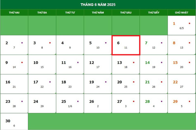 Lịch âm 6/6 - Âm lịch hôm nay 6/6 - Lịch vạn niên ngày 6/6/2025- Ảnh 1. Lịch âm 6/6 - Âm lịch hôm nay 6/6 - Lịch vạn niên ngày 6/6/2025- Ảnh 1.