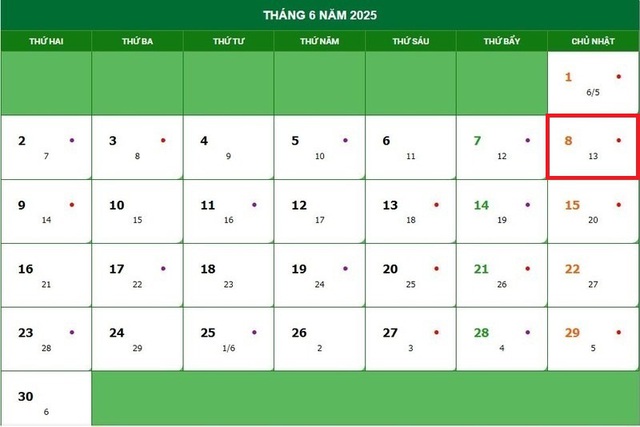 Lịch âm 8/6 - Âm lịch hôm nay 8/6 - Lịch vạn niên ngày 8/6/2025- Ảnh 1. Lịch âm 8/6 - Âm lịch hôm nay 8/6 - Lịch vạn niên ngày 8/6/2025- Ảnh 1.